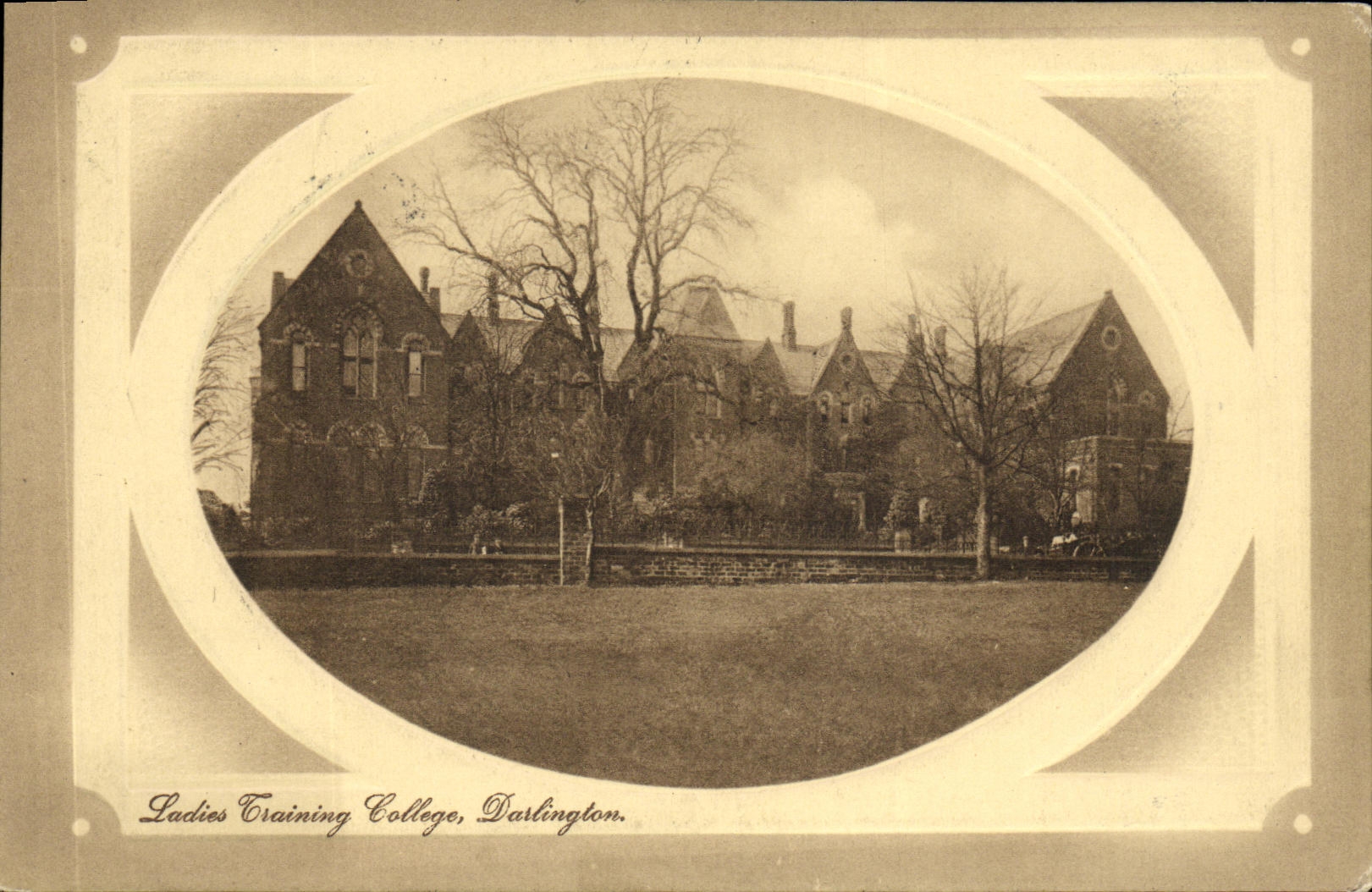 VINTAGE POSTCARD Ladies Training Darlington College
