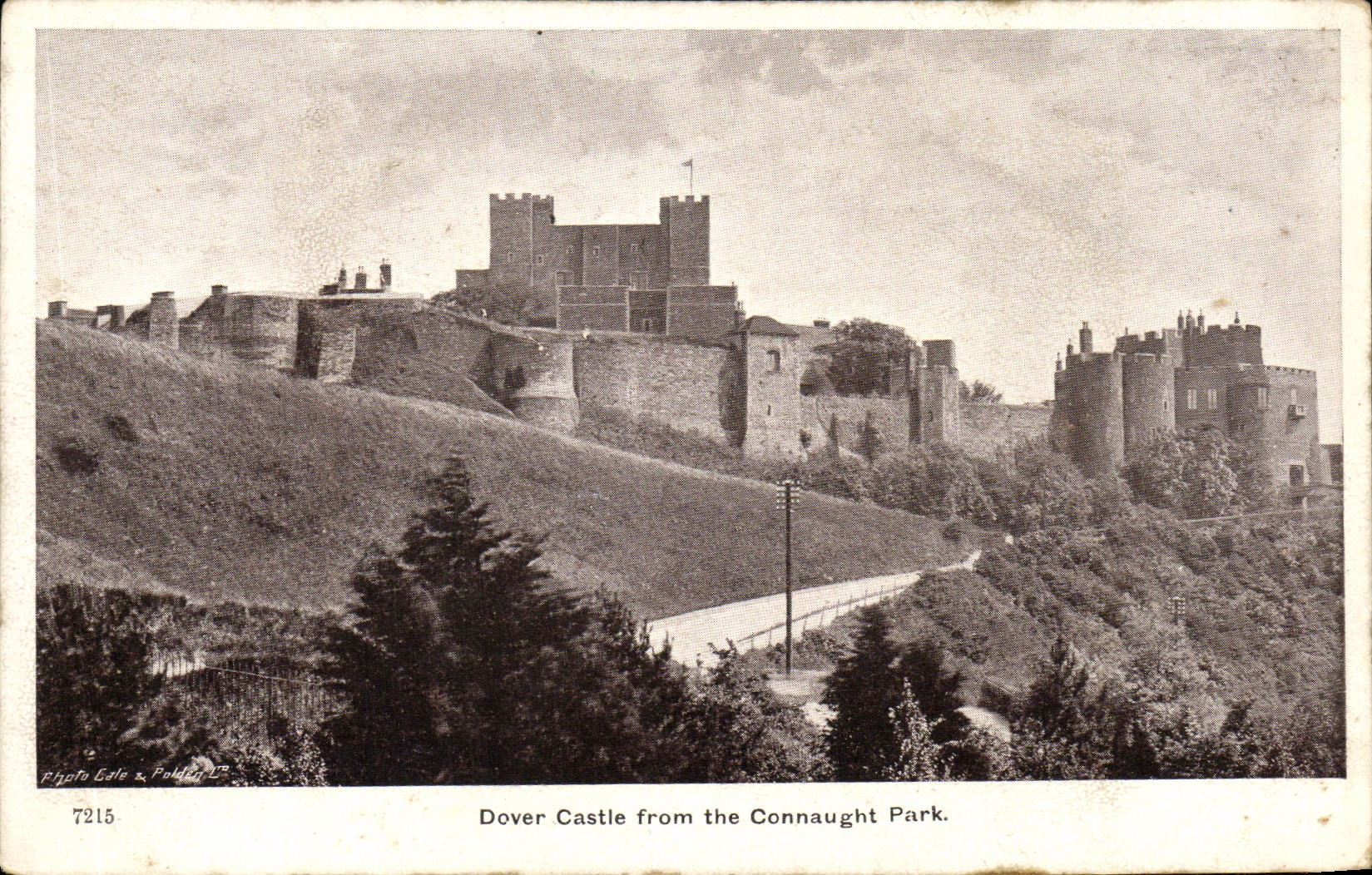 VINTAGE POSTCARD Dover Castle From the Connaught park