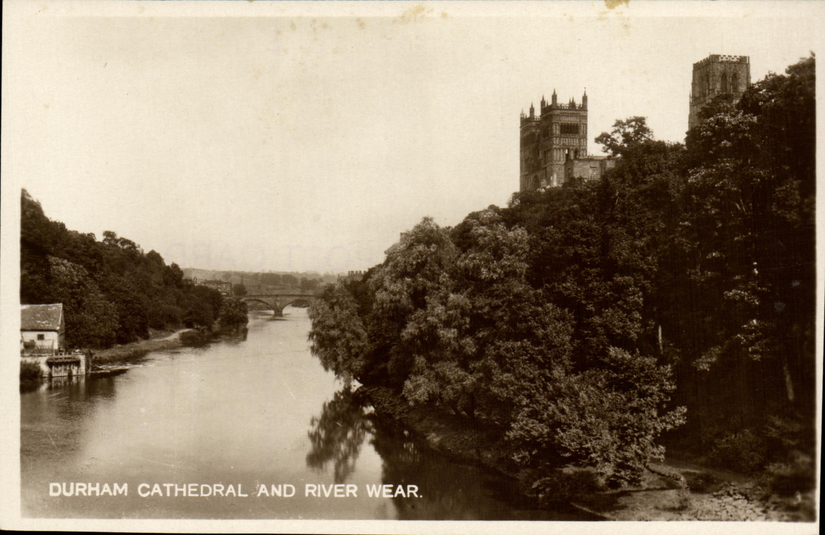 VINTAGE POSTCARD Durham Cathedral And To rivet Wear
