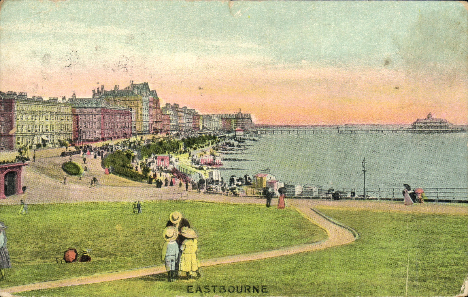 VINTAGE POSTCARD Eastbourne Marine Parades