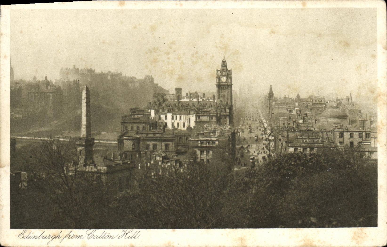 VINTAGE POSTCARD Edinburgh from Calon Hall