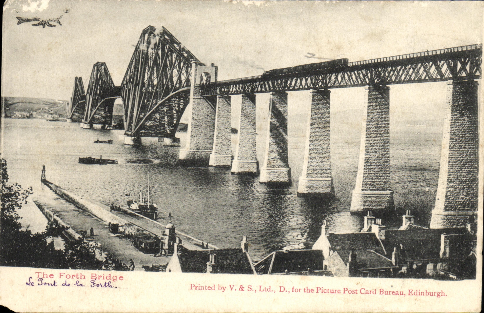 VINTAGE POSTCARD Edinburgh The Forth Bridge
