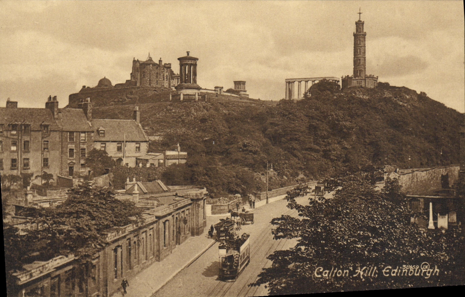 VINTAGE POSTCARD Edinburgh Calton Hill