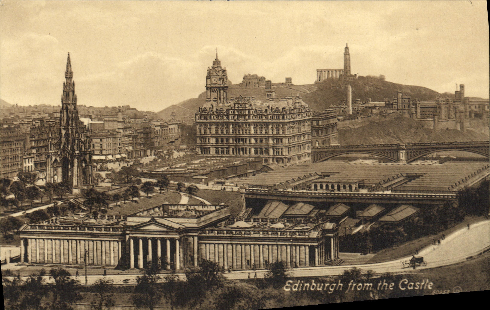 VINTAGE POSTCARD Edinburgh From the Castle