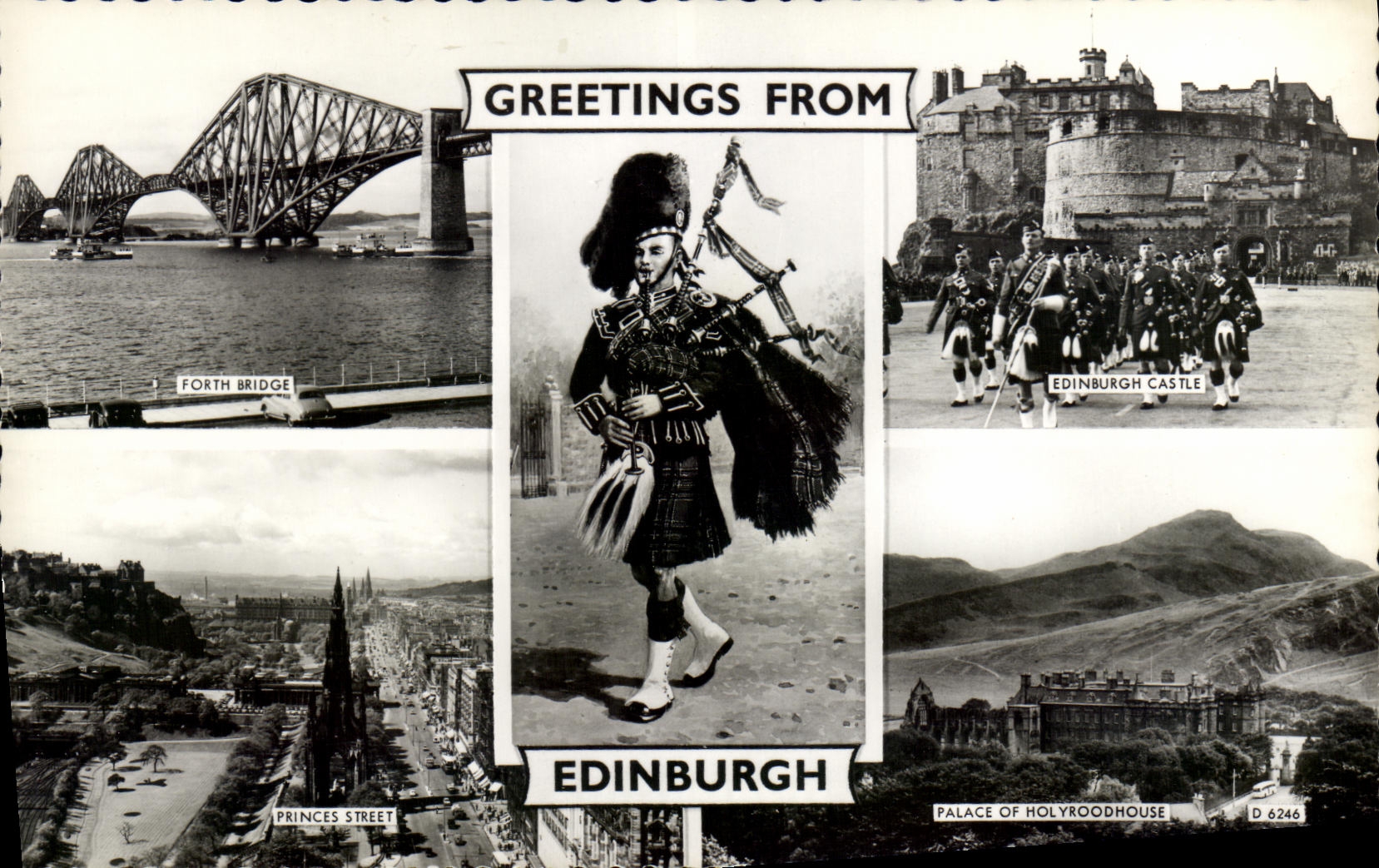 POSTAL MODERNA el castillo de Edimburgo adelante tiende un puente sobre a principes Street Holyroodhouse