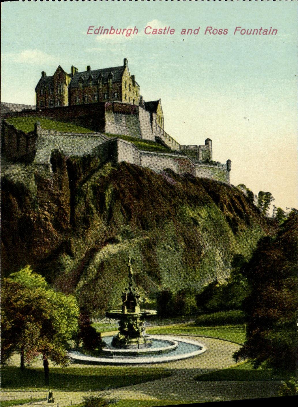 CPA Edinburgh Castle And Ross Fountain