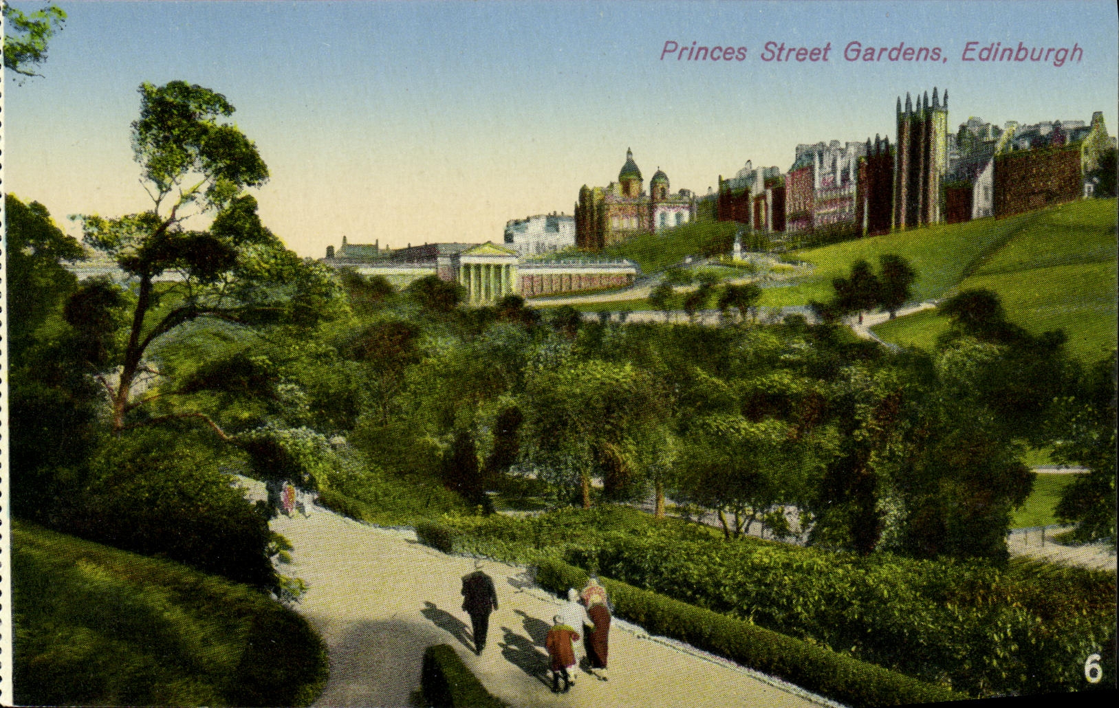 VINTAGE POSTCARD Edinburgh Princes Street Gardens