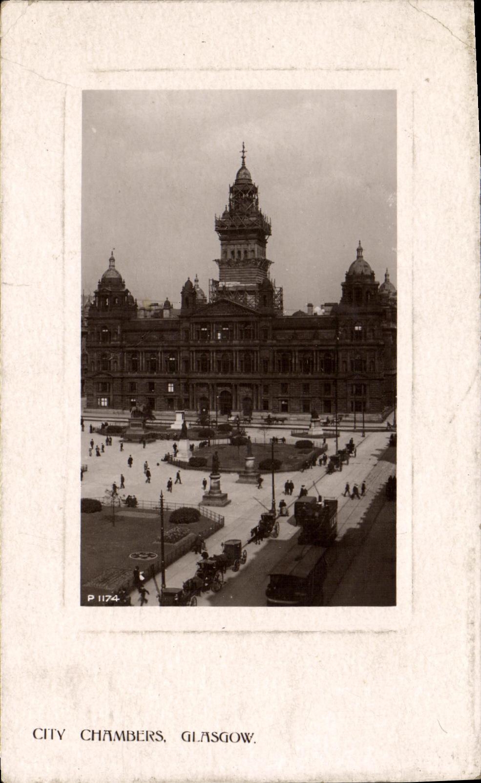 VINTAGE POSTCARD Glasgow City chambers