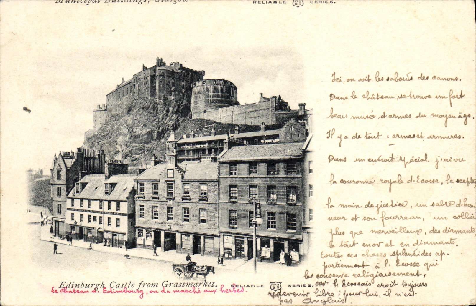 CPA Edinburgh Castle From Grassmarket