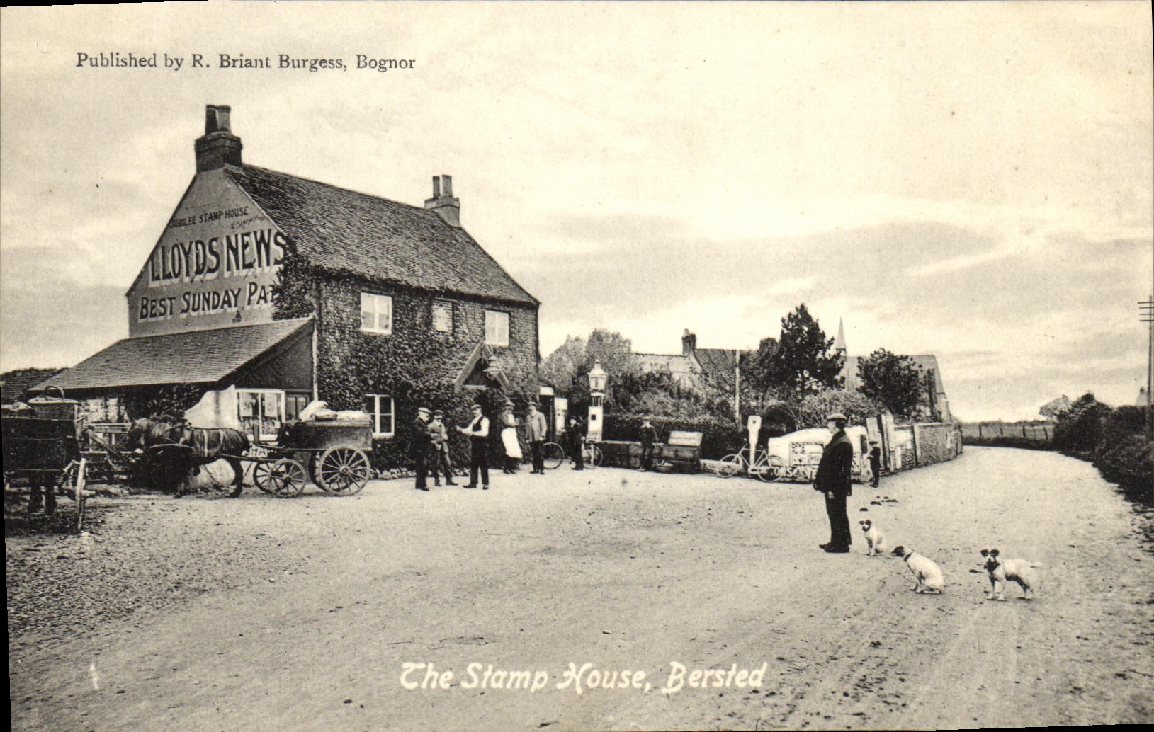 POSTAL de la VENDIMIA la casa de Bersted de la estampilla