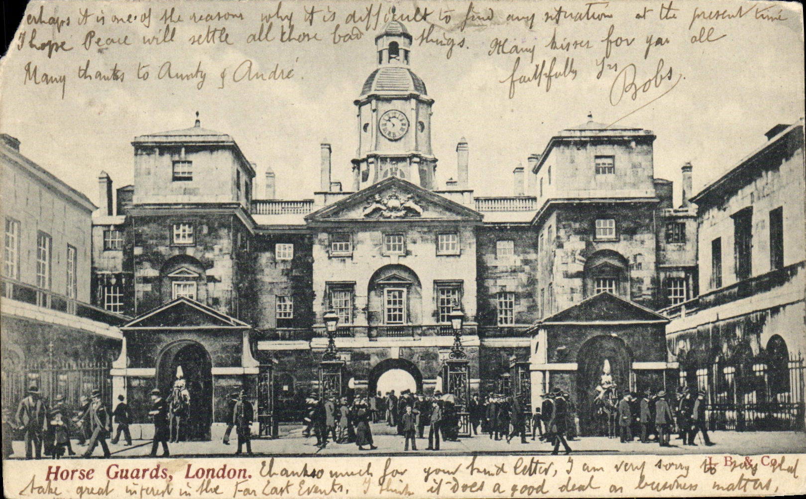 VINTAGE POSTCARD London Horse Guards