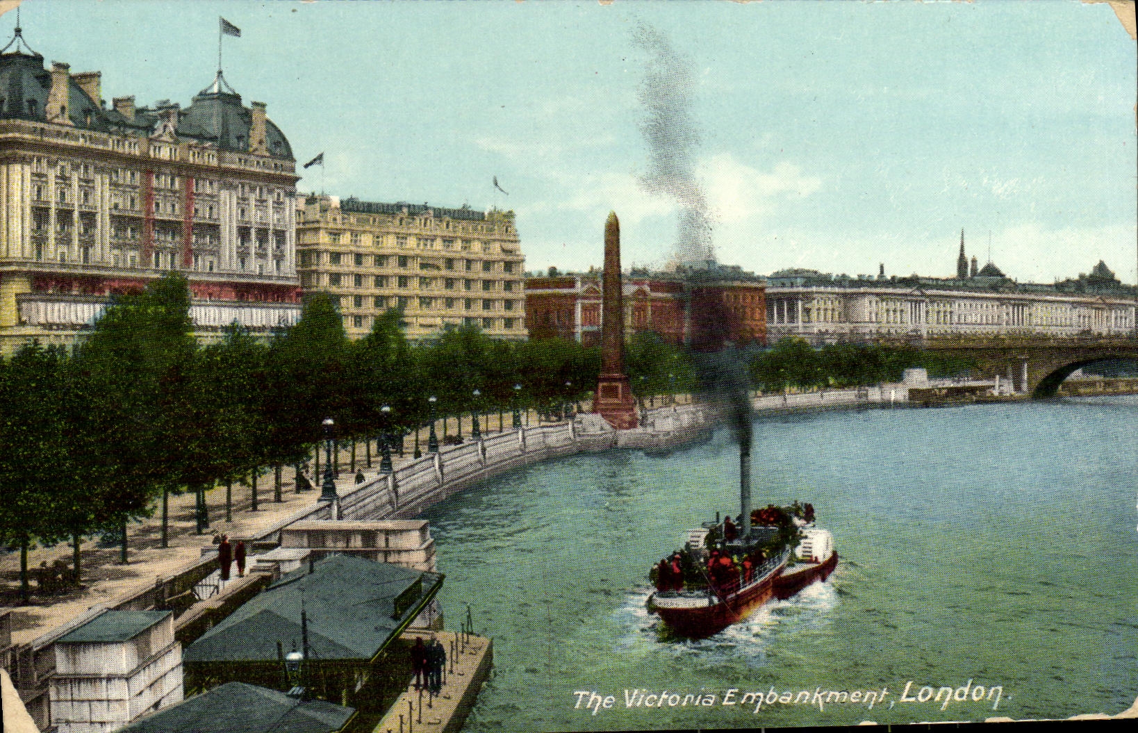 VINTAGE POSTCARD London The Victoria Embankment