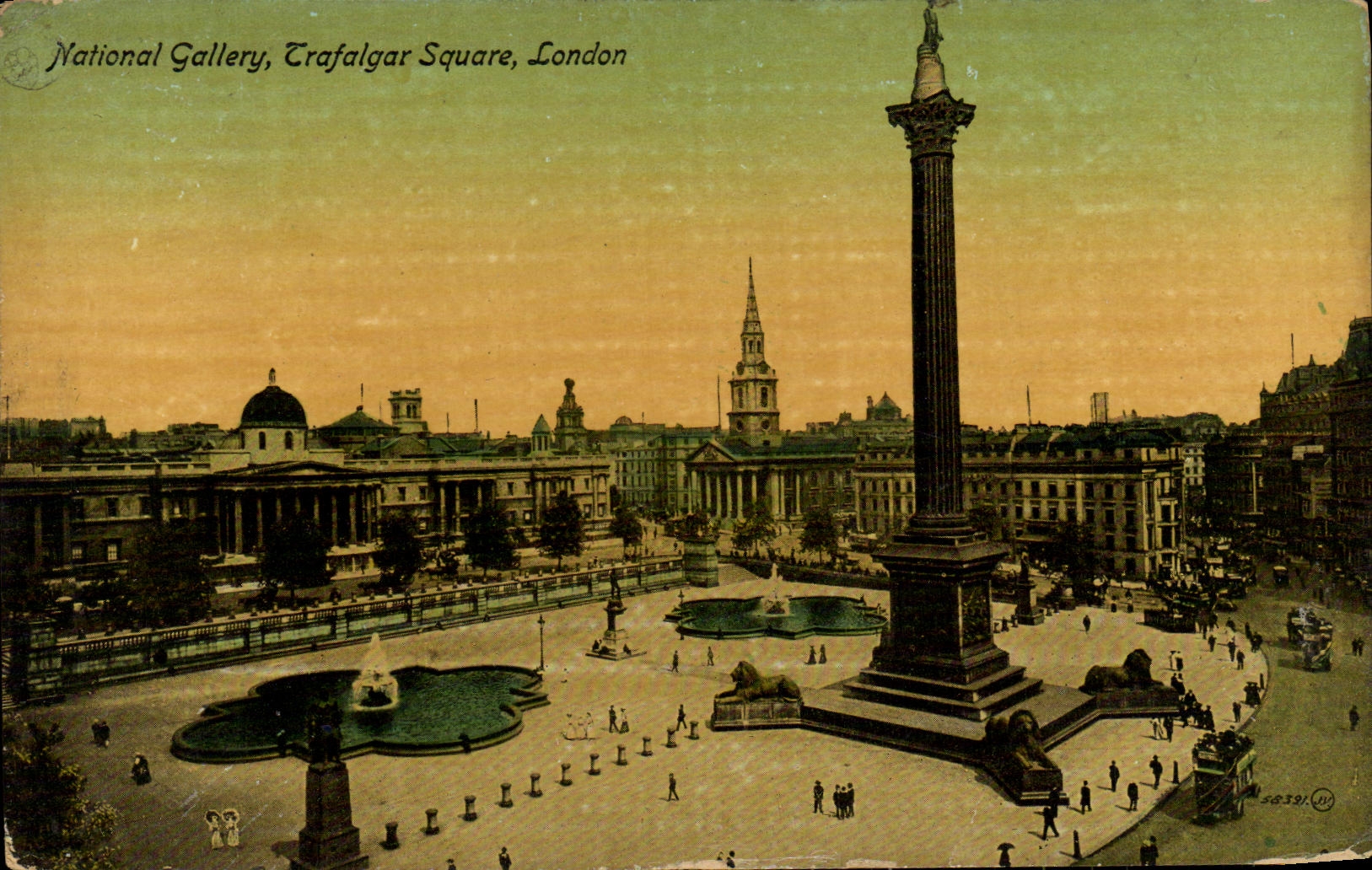 CPA London National Gallery Tafalgar Square