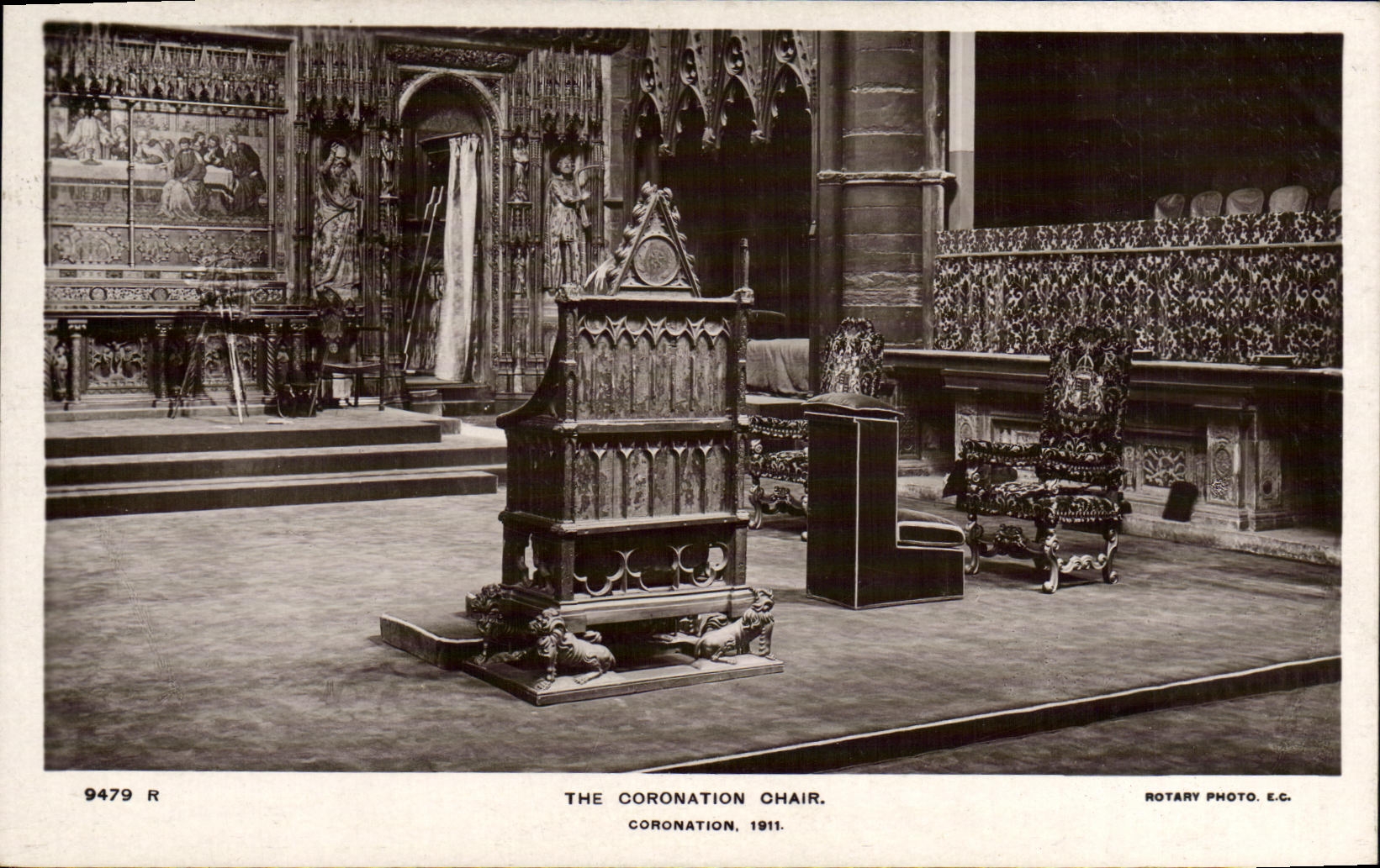 POSTAL Londres de la VENDIMIA la carne de la coronacion