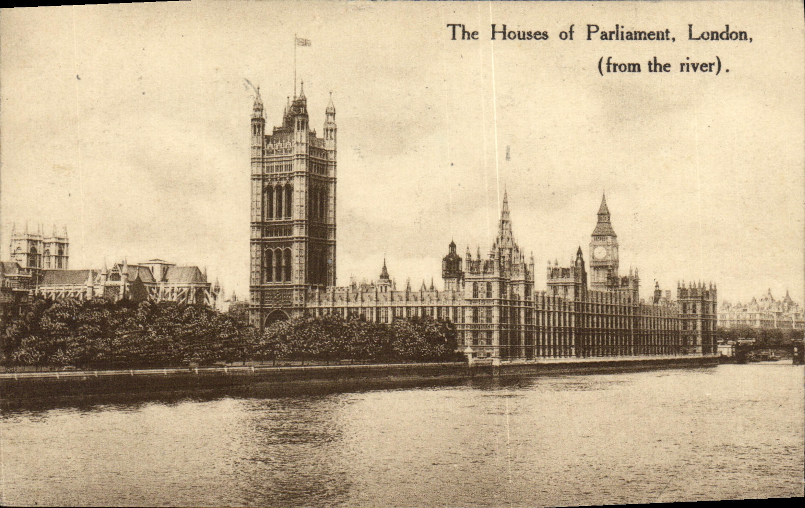 VINTAGE POSTCARD The Houses off Parliament London from to rivet
