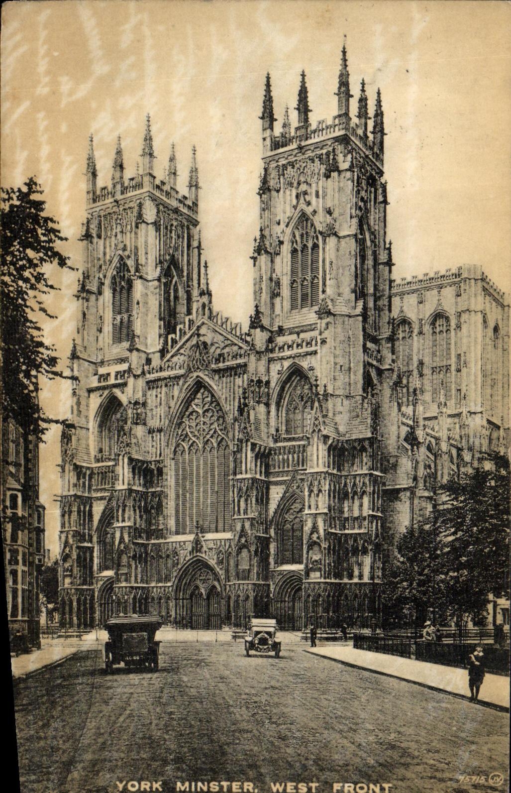 VINTAGE POSTCARD York Minster West Face