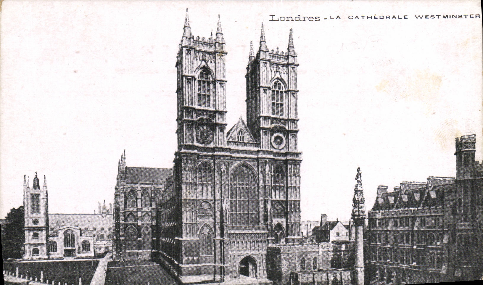 VINTAGE POSTCARD London the Cathedral Westminster London
