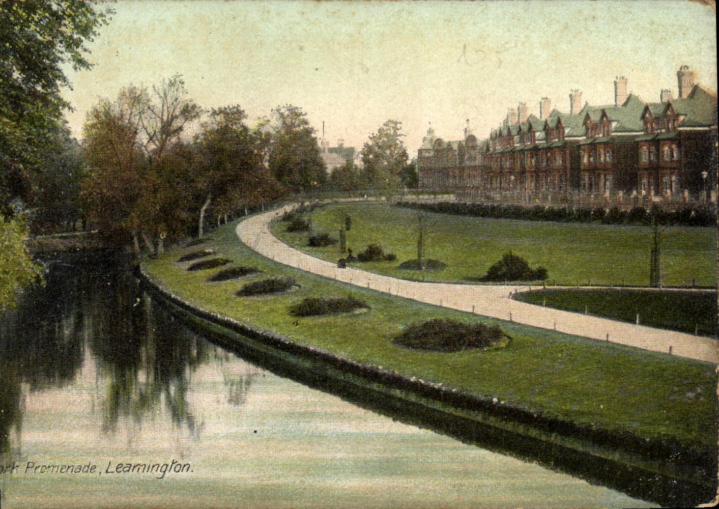 VINTAGE POSTCARD York Leamington Walk