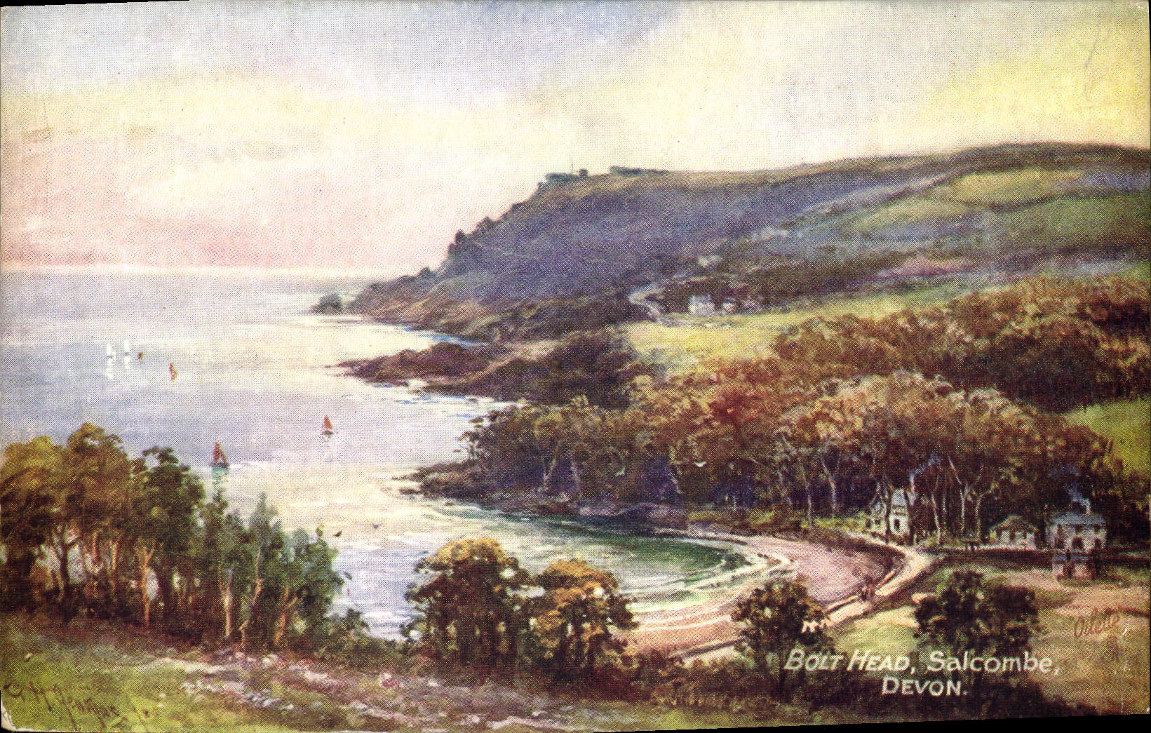 VINTAGE POSTCARD Bolt Head Salcombe Devon