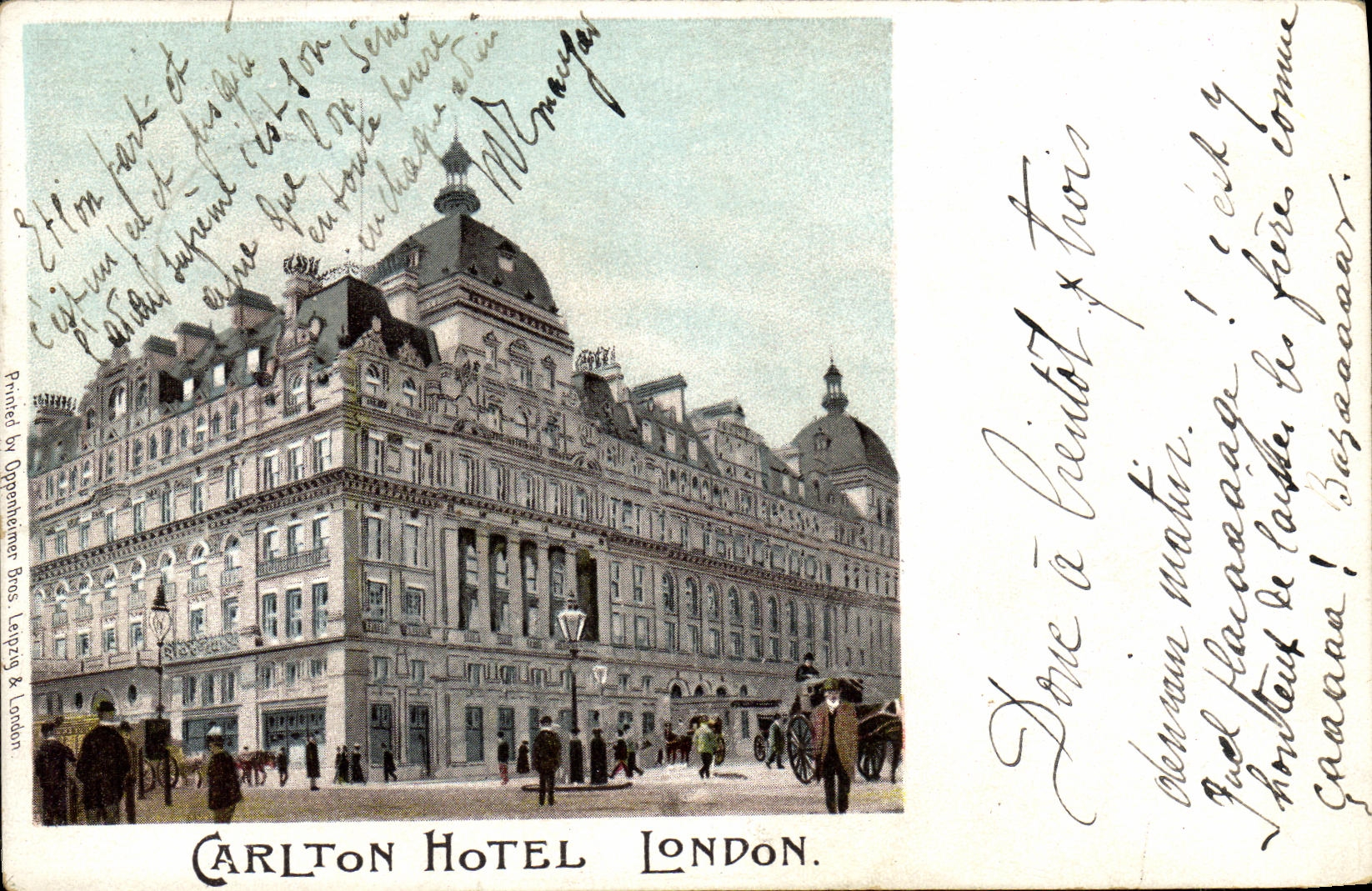 VINTAGE POSTCARD London Carlton Hotel