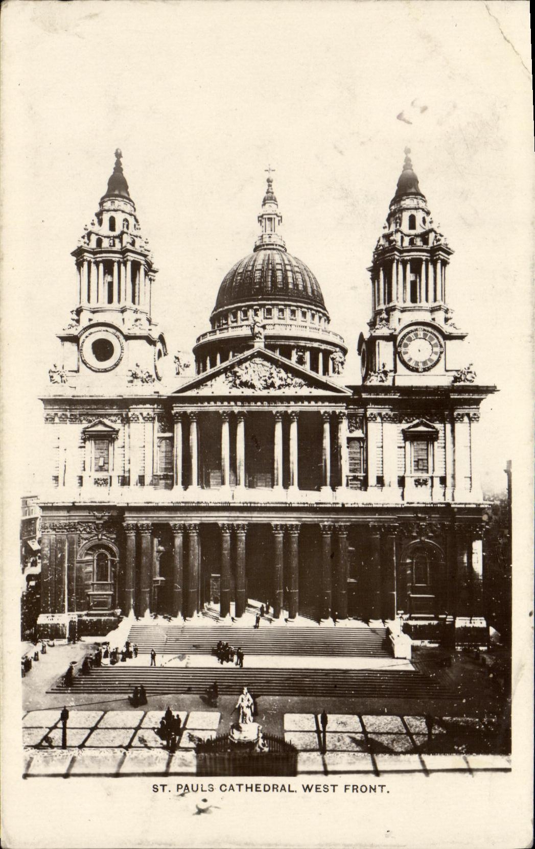 CPA London La Cathedrale West Front