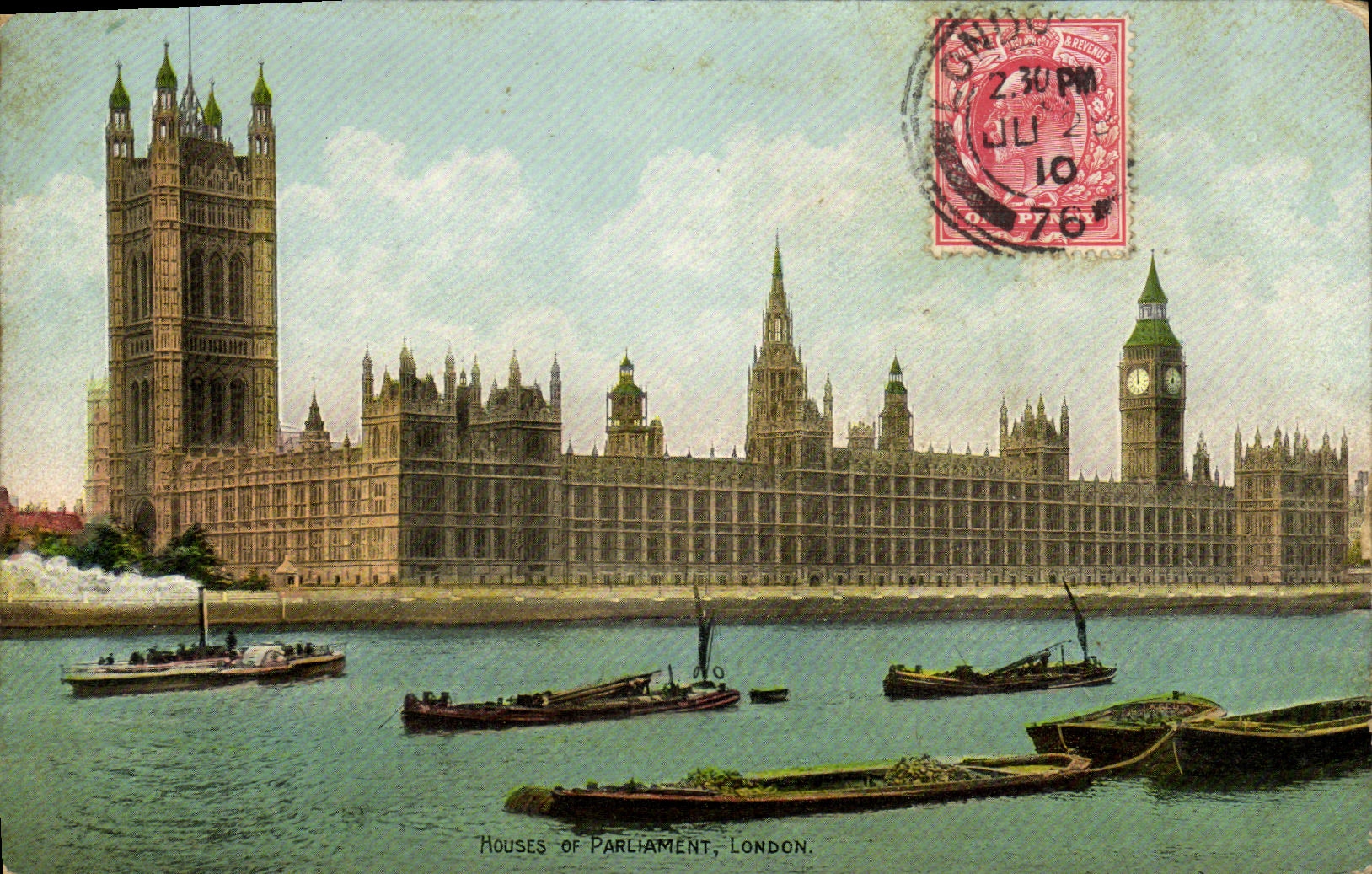 VINTAGE POSTCARD London Houses Off Parlament