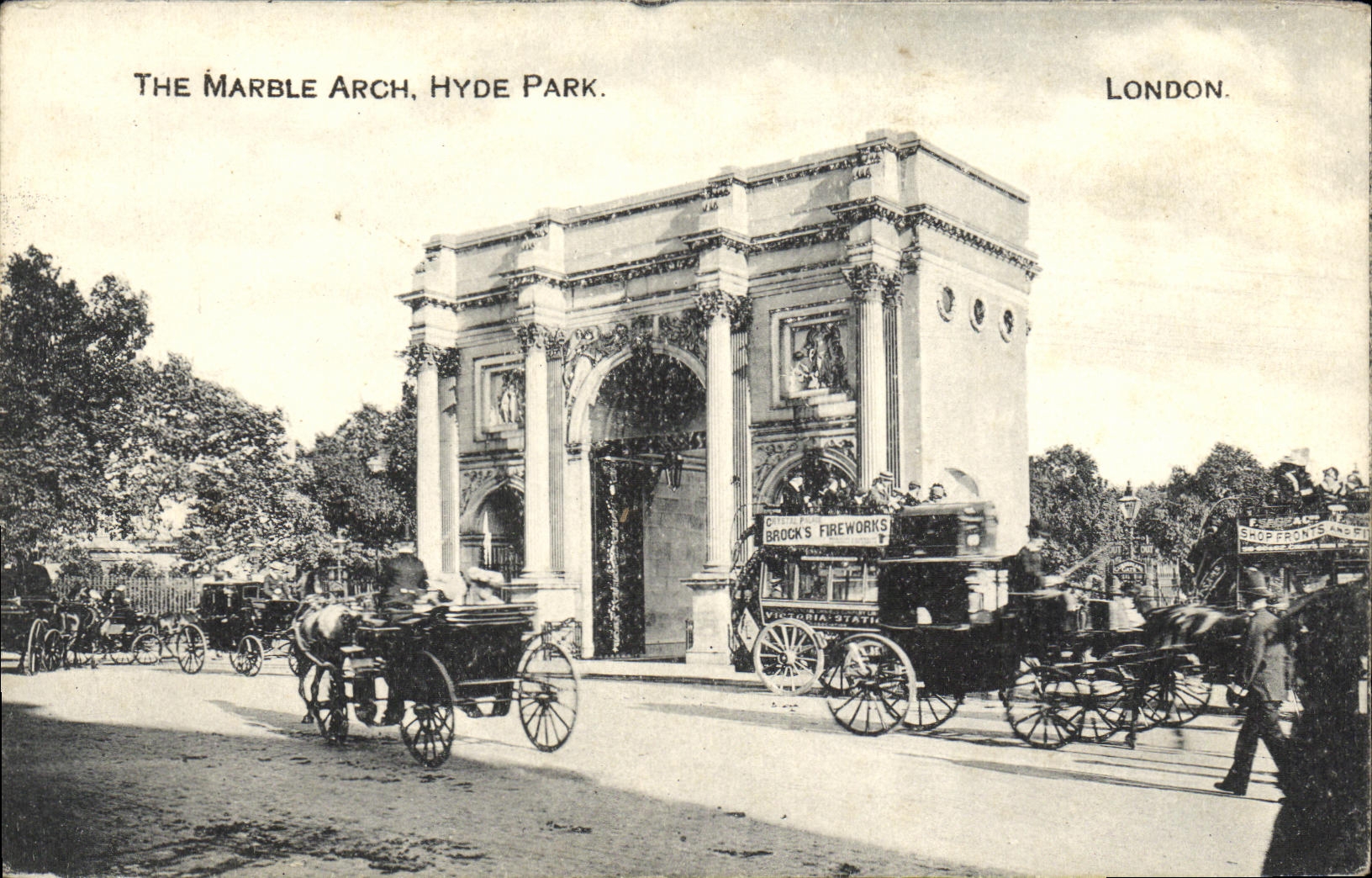 CPA The Marble Arch Hyde Park London