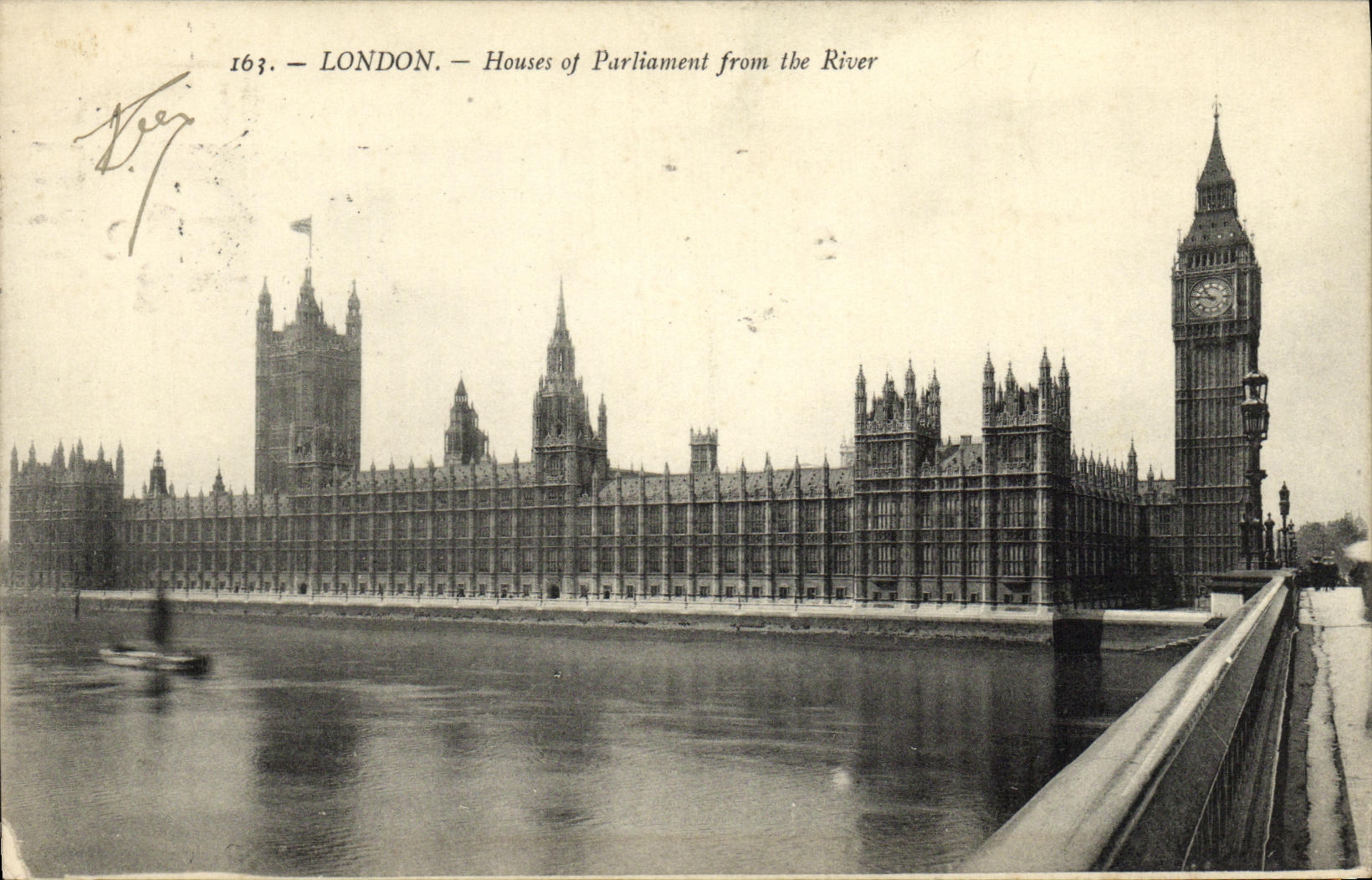 VINTAGE POSTCARD London The Houses off Parliament to rivet