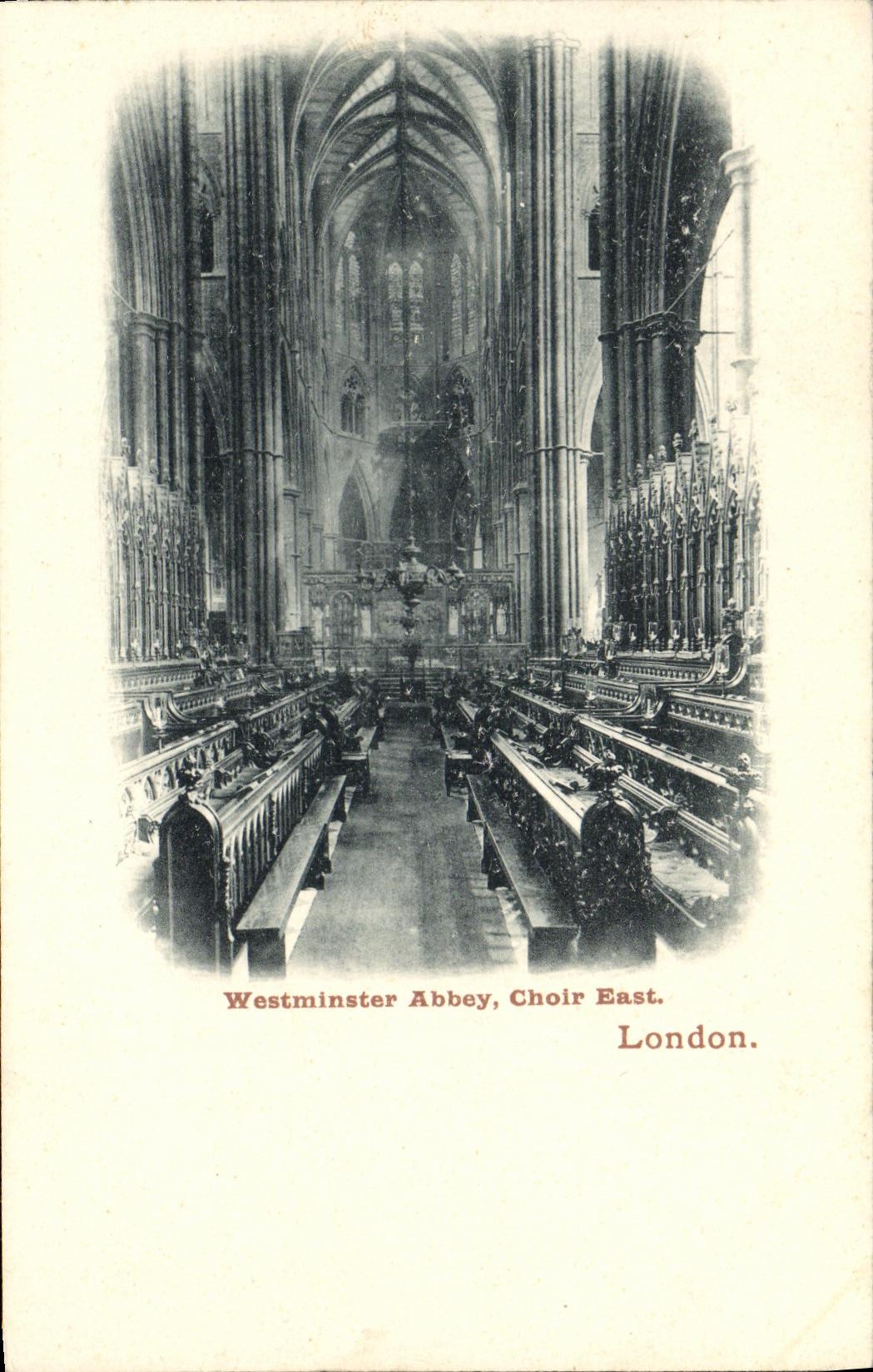 VINTAGE POSTCARD Westminster Abbey Choir East London