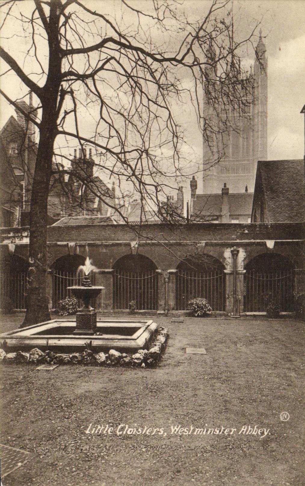 VINTAGE POSTCARD Little Cloisters Westminster Abbey