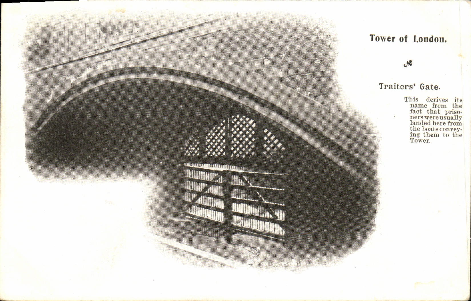 VINTAGE POSTCARD London Tower off London Traitors spoils