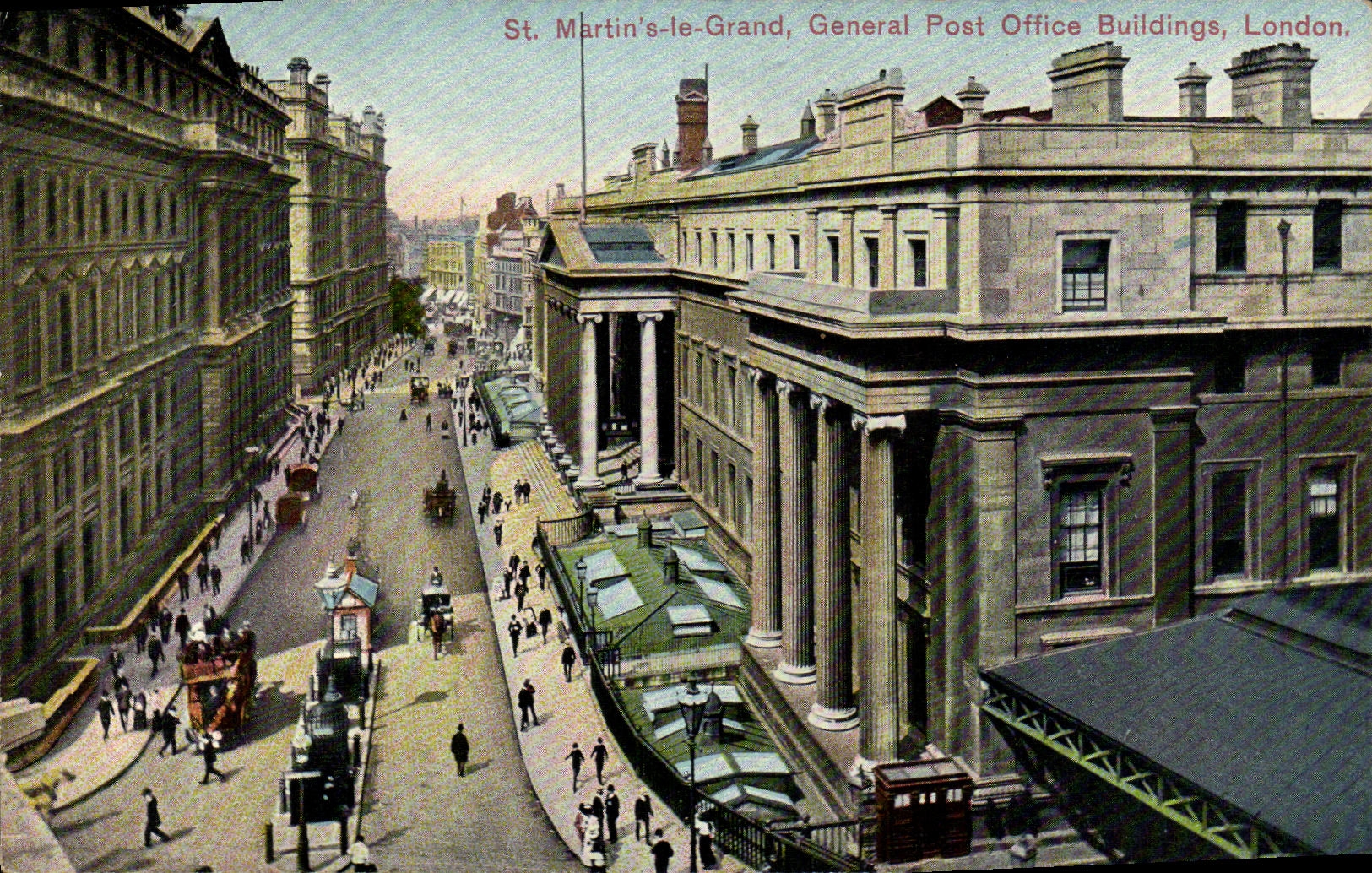 CPA London St Martin le Grand General Post Office Buildings