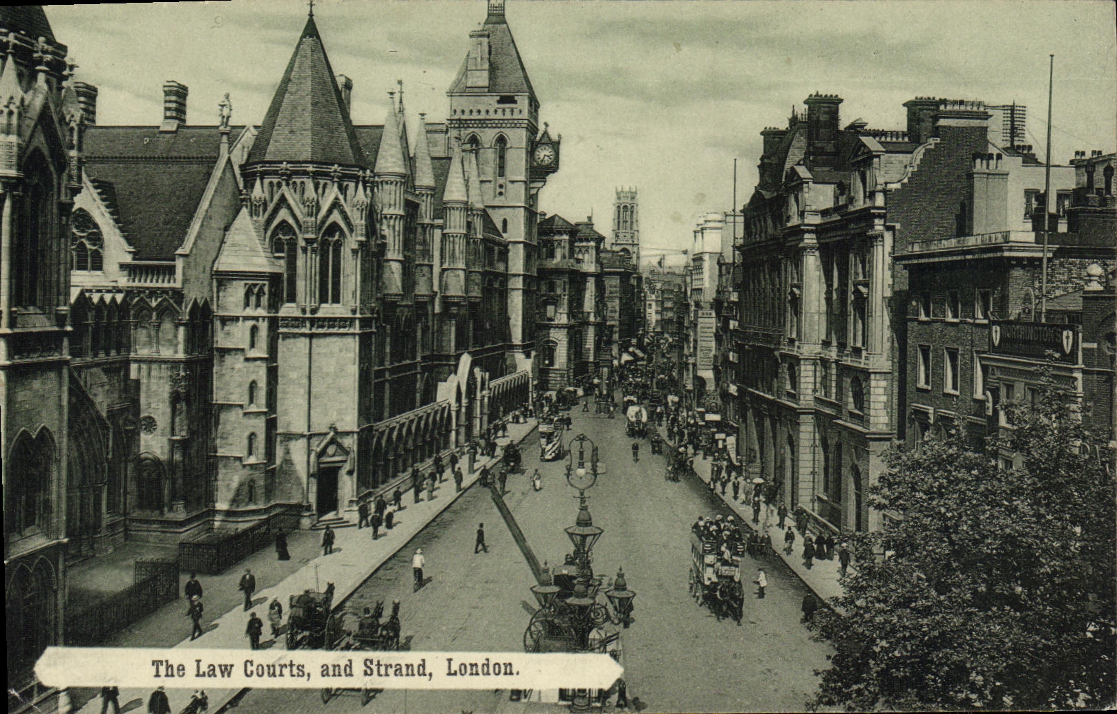 VINTAGE POSTCARD The Law Courts And Strand London