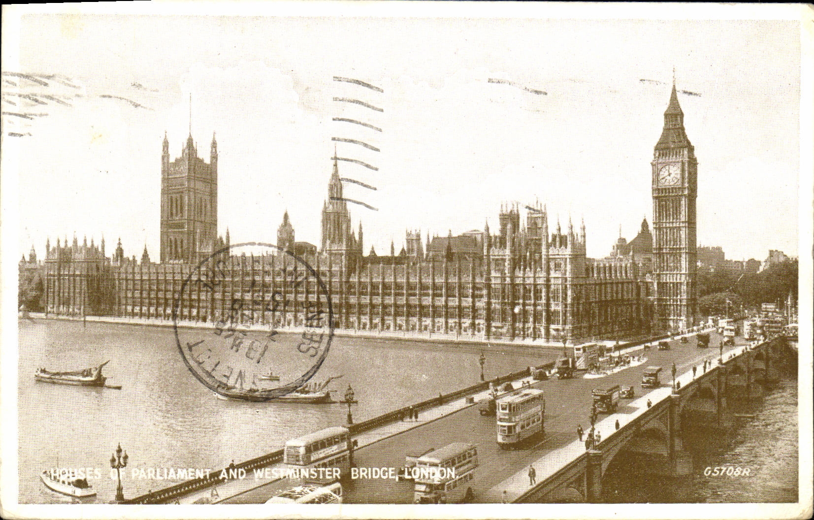 CPA London Waterloo Bridge And Somerset House