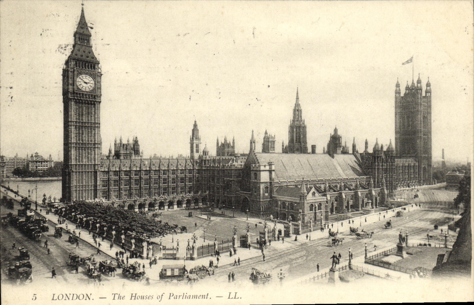 VINTAGE POSTCARD London Houses The Houses Off Parliament