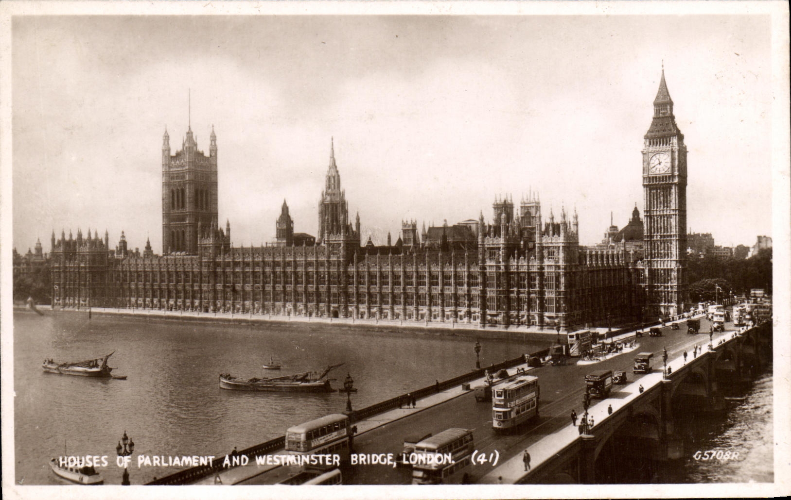 CPA London Clock Tower And Houses of Parliament