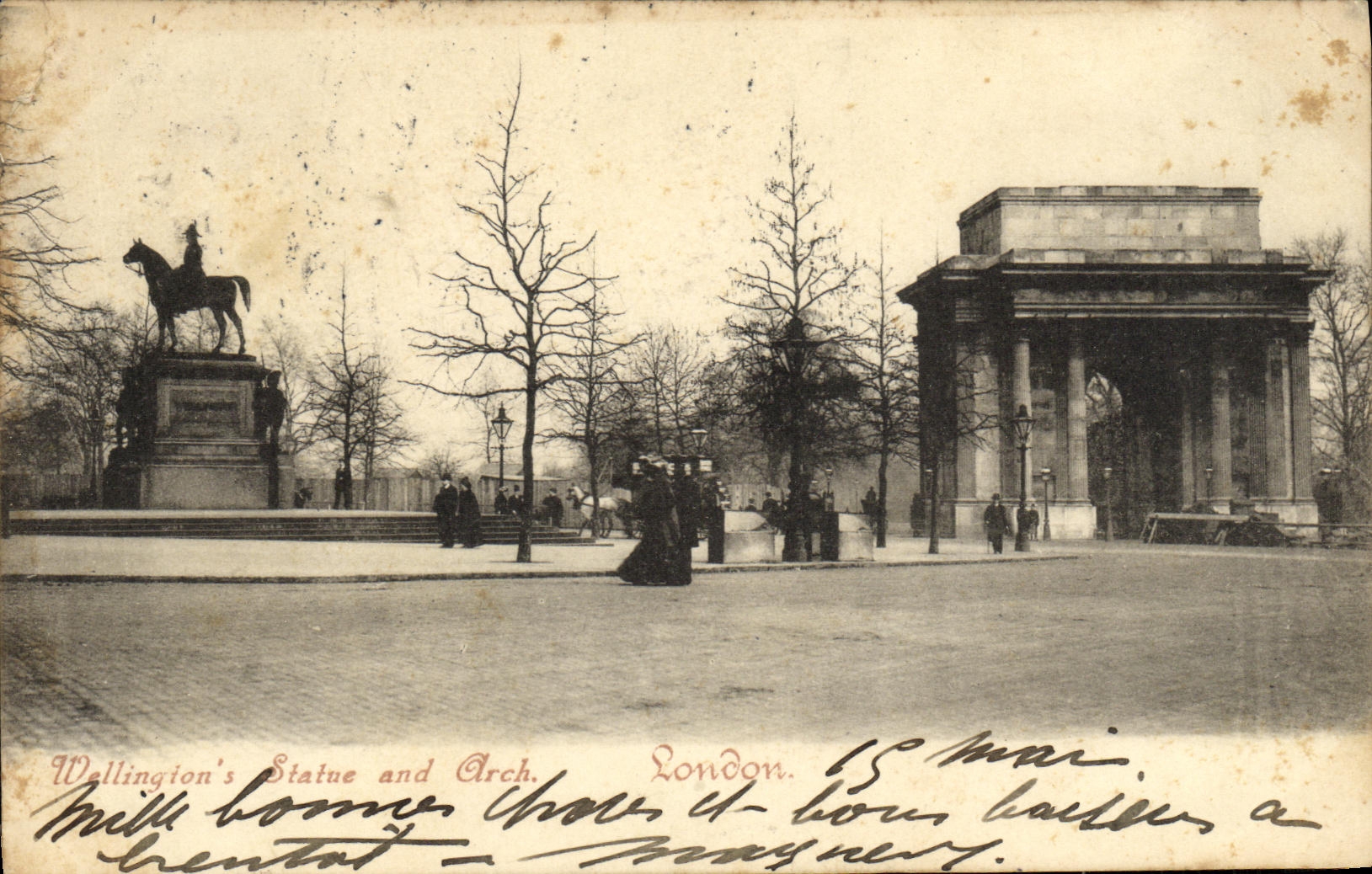 CPA London Wellington s statue and ARch