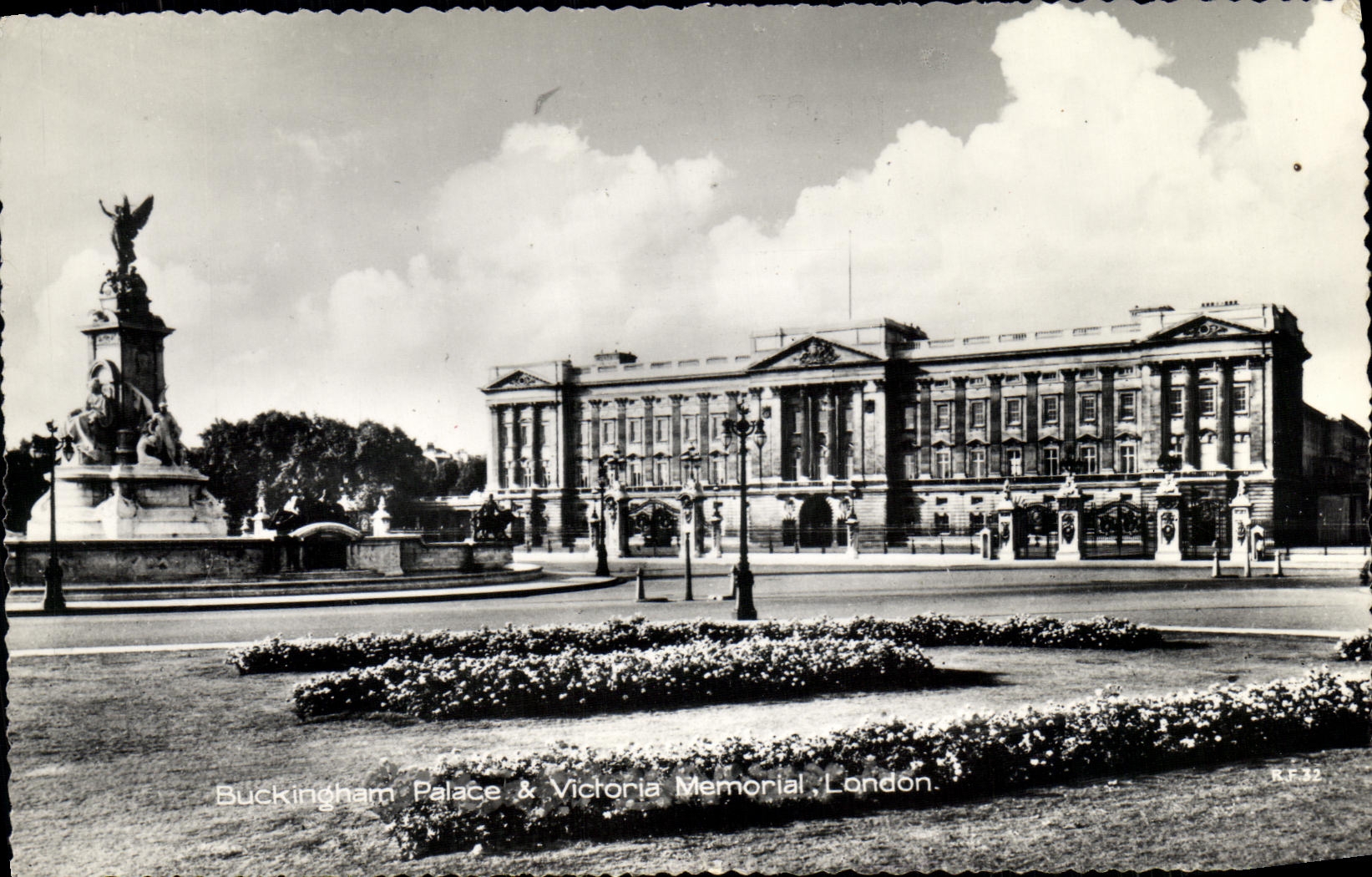 Monumento de Victoria Londres del Buckingham Palace de la POSTAL de la VENDIMIA