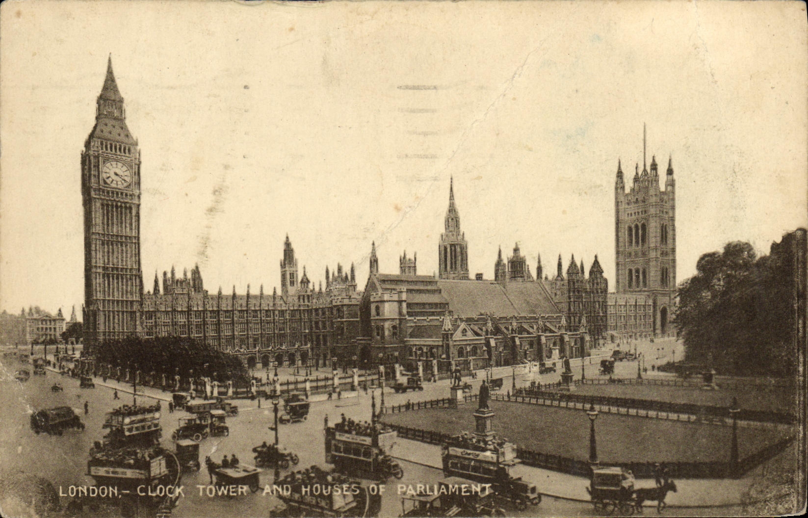 CPA London Clock Tower And Houses of Parliament