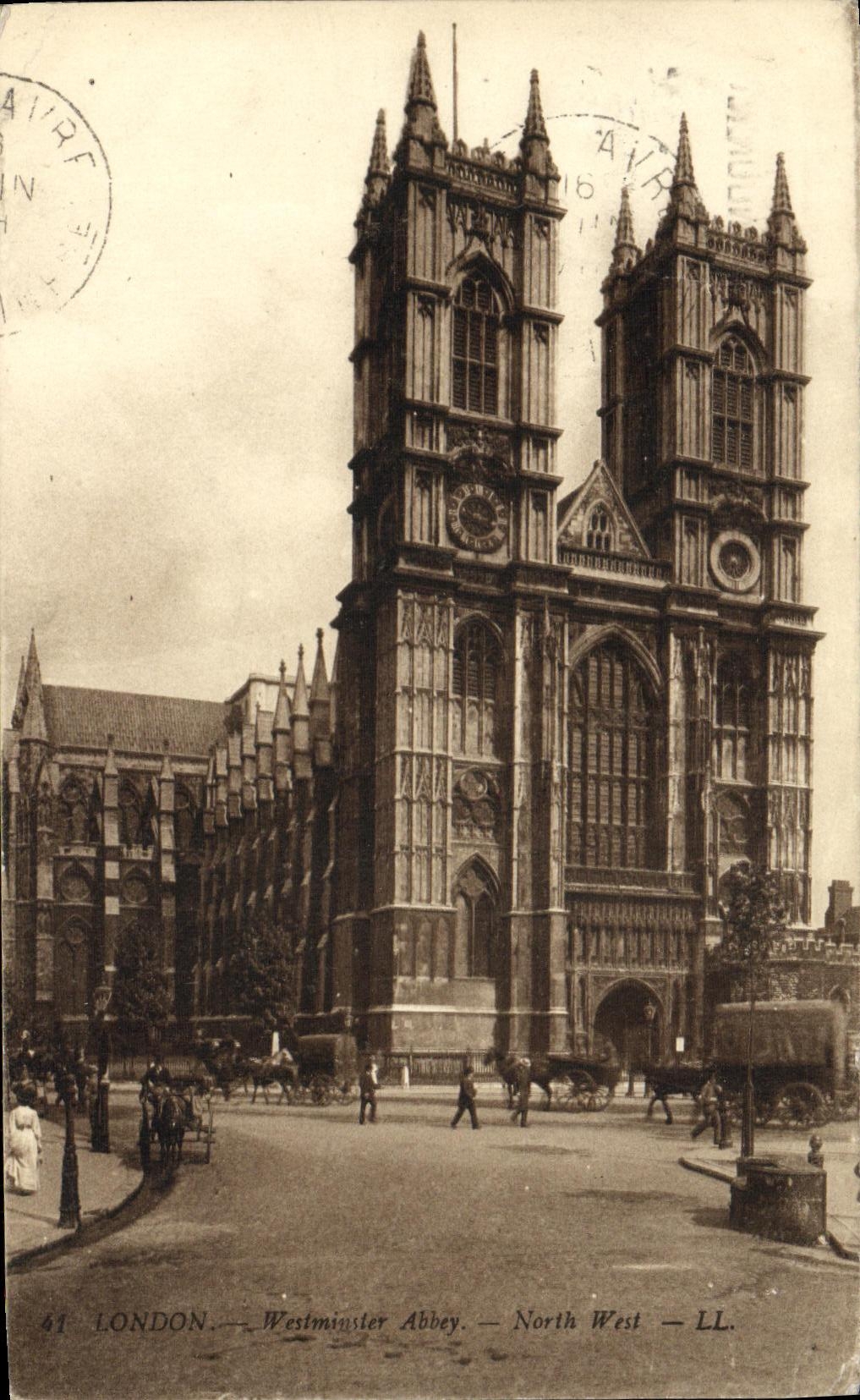 VINTAGE POSTCARD London Westiminster Abbey North West