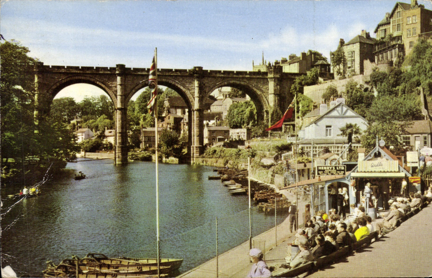 VINTAGE POSTCARD Riverside Knaresborough