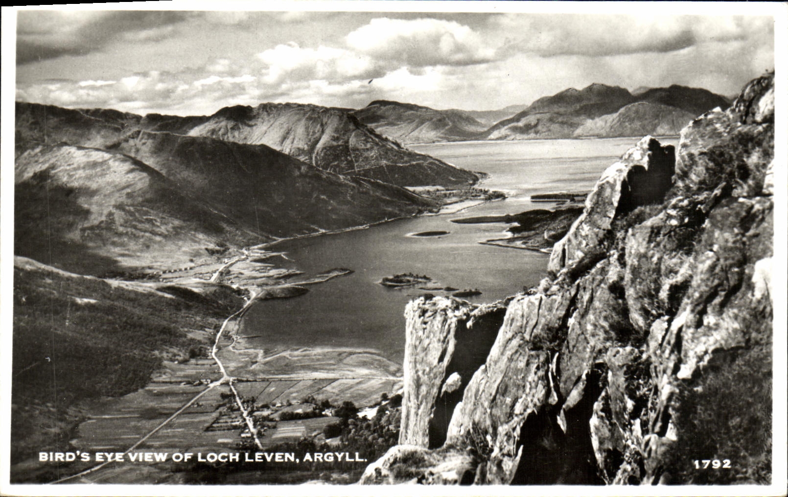 VINTAGE POSTCARD Bird S Eye View off Log Leven Argyll