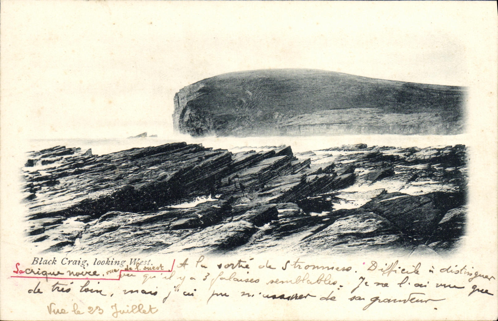VINTAGE POSTCARD Black Craig Looking West