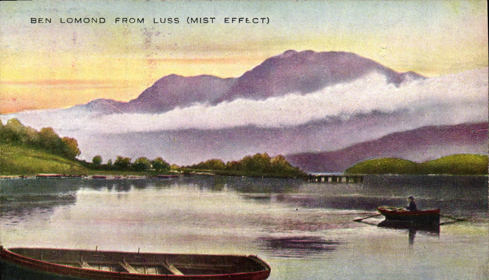 VINTAGE POSTCARD Ben Lomond From Luss