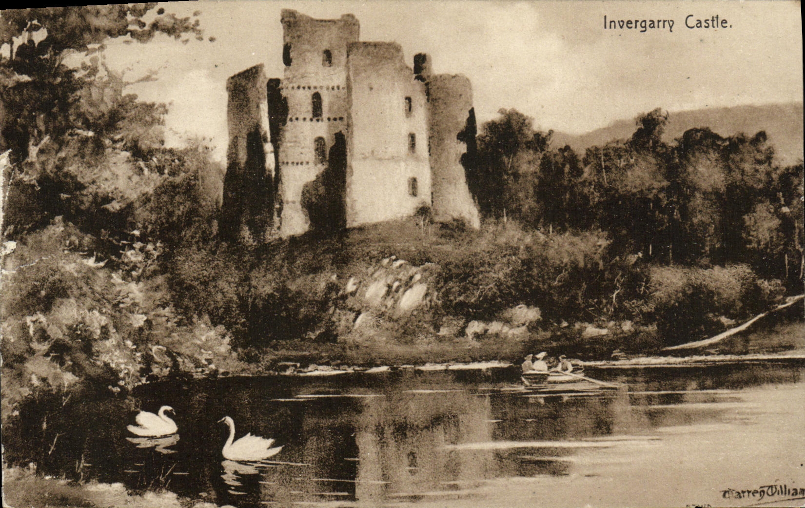 VINTAGE POSTCARD Invergarry Castle