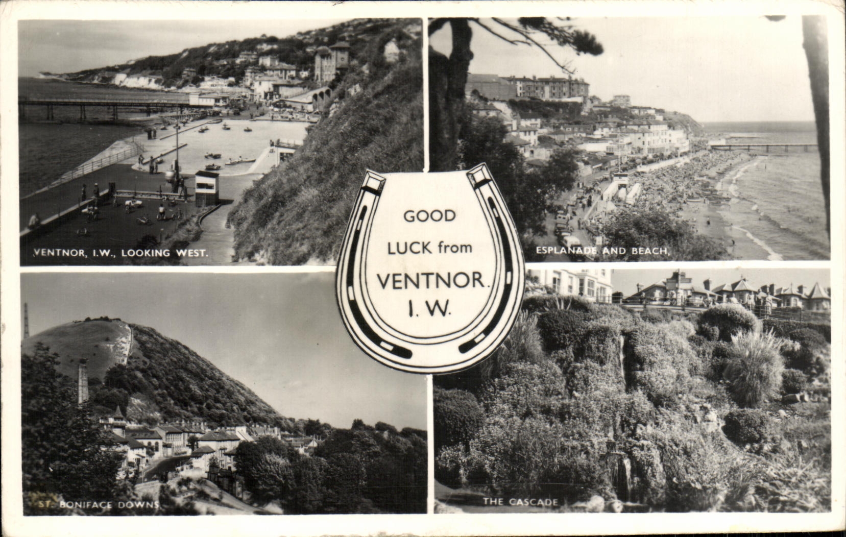 Forma Ventnor I W de la buena suerte de la POSTAL de la VENDIMIA