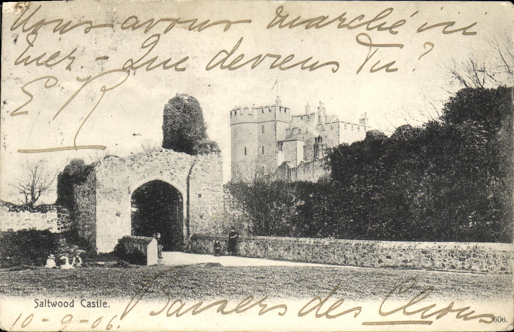 Castillo de Saltwood de la POSTAL de la VENDIMIA