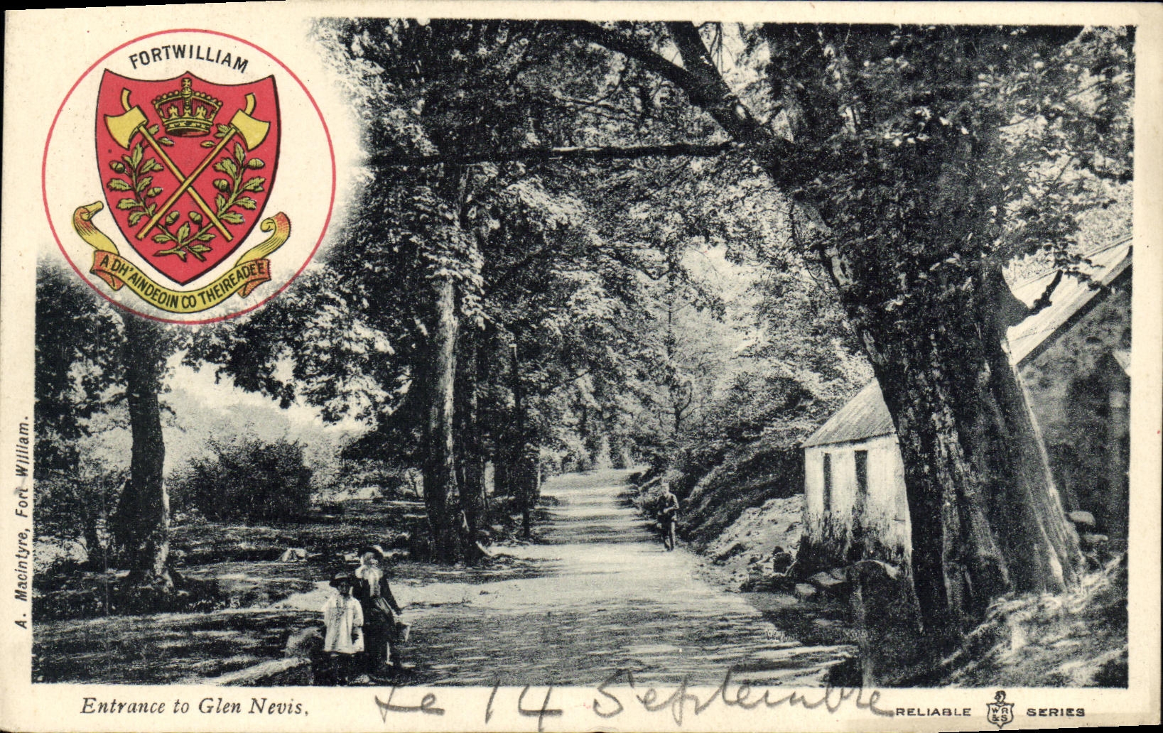 VINTAGE POSTCARD Fan in to Glen Nevis