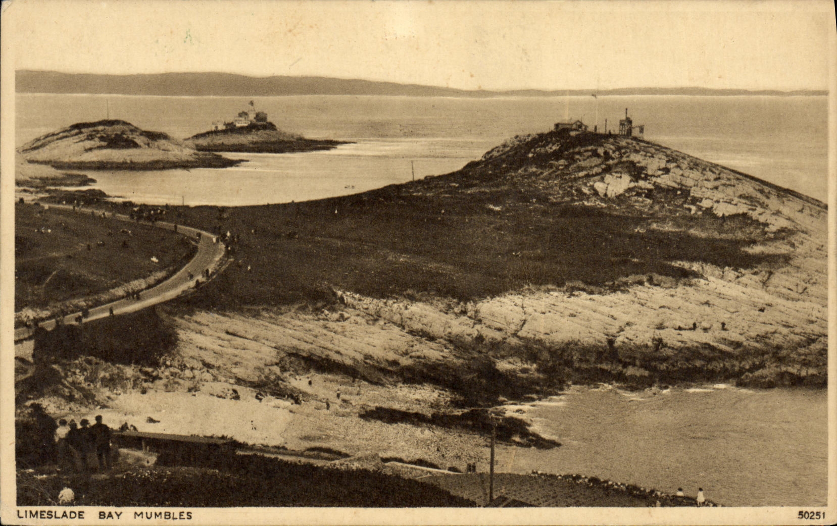 VINTAGE POSTCARD Limeslade Bay Mumbles