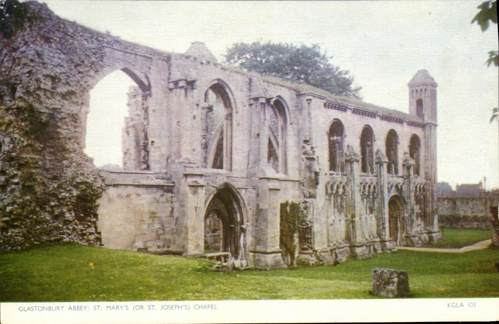 VINTAGE POSTCARD Glastonbury Abbey St Mary S Chapel